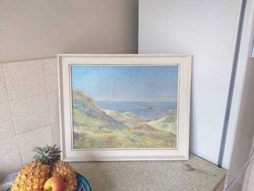 Seascape - oil on board signed by artist Hanns Seifert dated 75